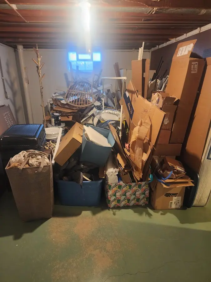 Roll-off dumpster container at job site for 20 Yard Dumpster Rental in Owasso